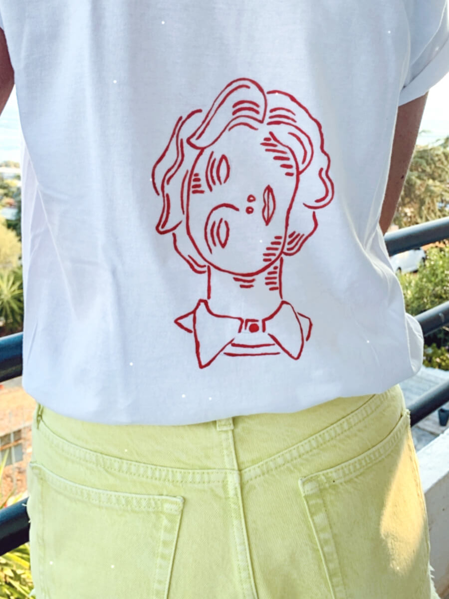 The Face Linear Hand Drawn Design TShirt