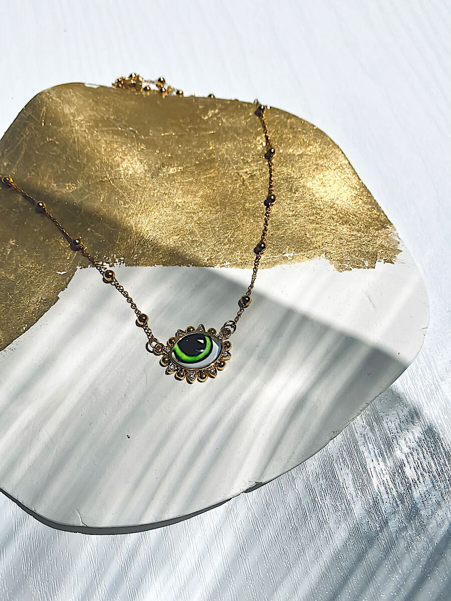 Gold Evil Eye Necklace