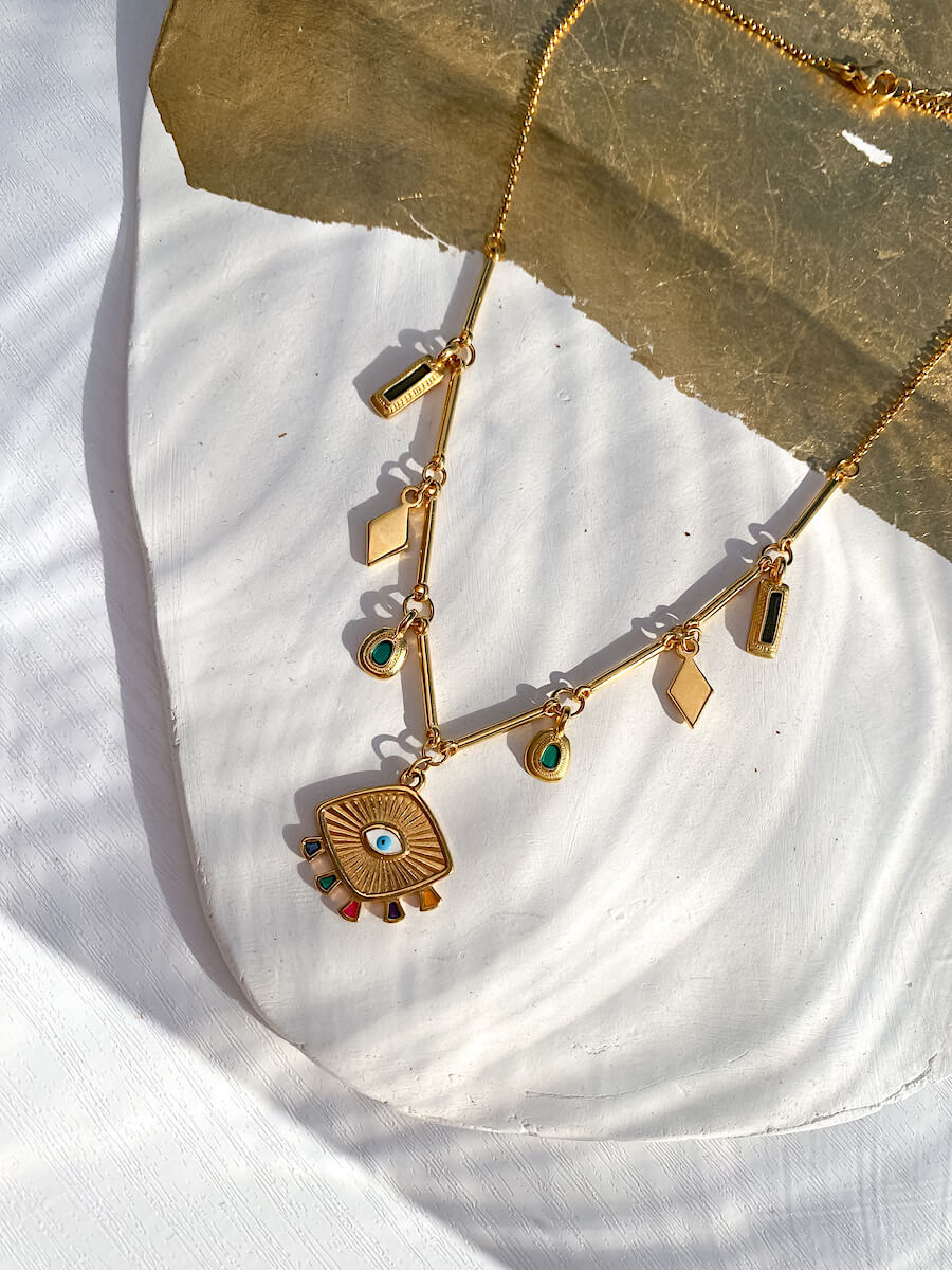 Evil Eye Charm Chain Necklace