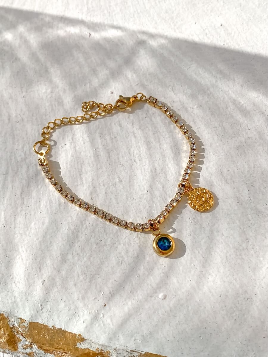 Evil Eye Tennis Chain Bracelet
