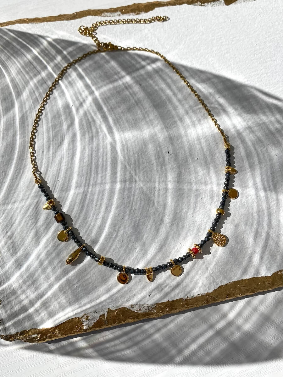 Iris Short Hematite Necklace