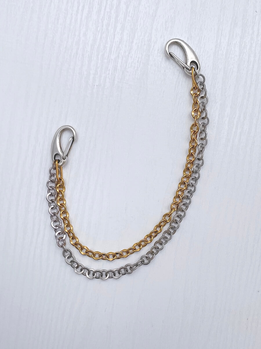 Gold and Silver Chain Charm Bag