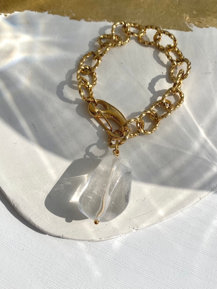 Crystal Gemstone Charm Bag