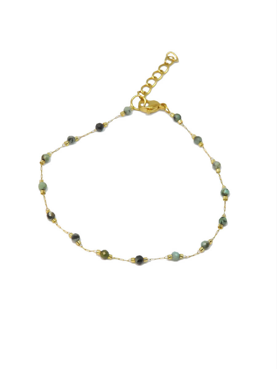 Stainless steel, fashionable anklet, gemstone anklet, woman's anklet, Maadjlws