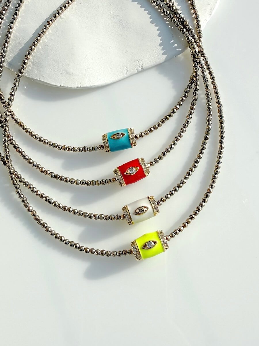 Pop Eye Cylinder Necklace, Maadjlws, Fashion, Jewelry