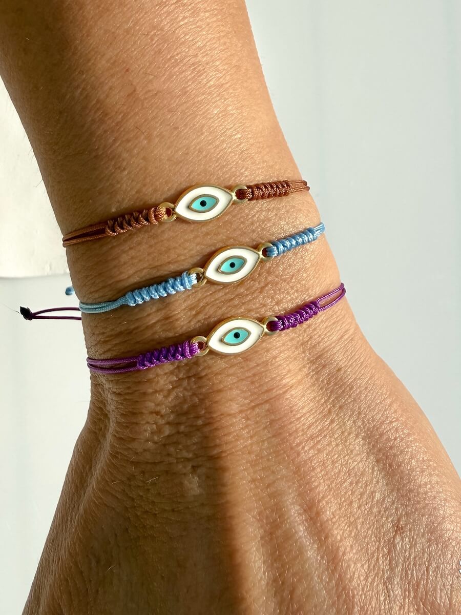 Evil Eye Macramé Bracelet, Maadjwls, Modern Jewelry, Fashion Jewelry, Jewelry Inspo